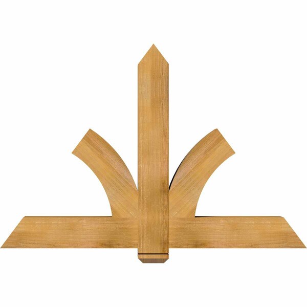 Ekena Millwork Redmond Rough Sawn Timber Gable Bracket, Western Red Cedar, 60"W x 40"H x 6"D x 6"F, 16/12 Pitch GBW060X40X0606RED00RWR - main